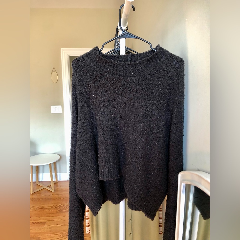 Cozy mock neck cropped sweater
